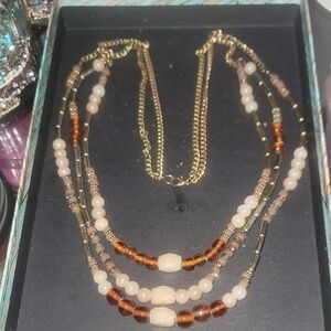 Elegant Multi-Layered Beaded Necklace